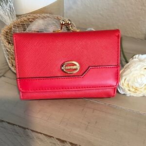 Red Women's Wallet with Gold Hardware by Fashion Brand Boutique